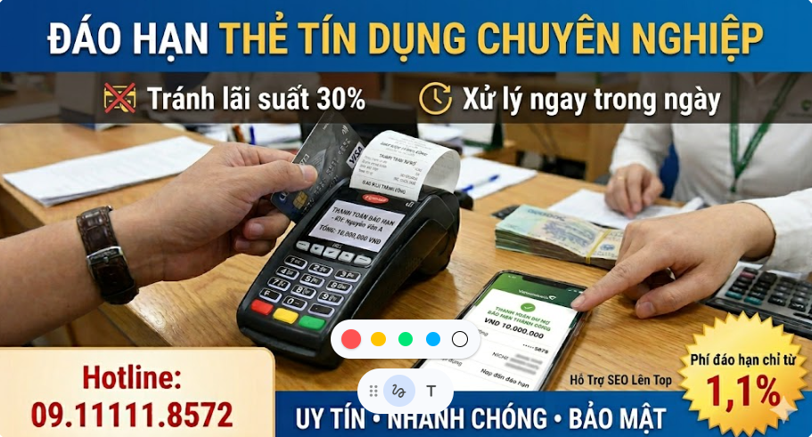 Đáo Hạn thẻ tín dụng nhanh chóng an toàn bảo mật
