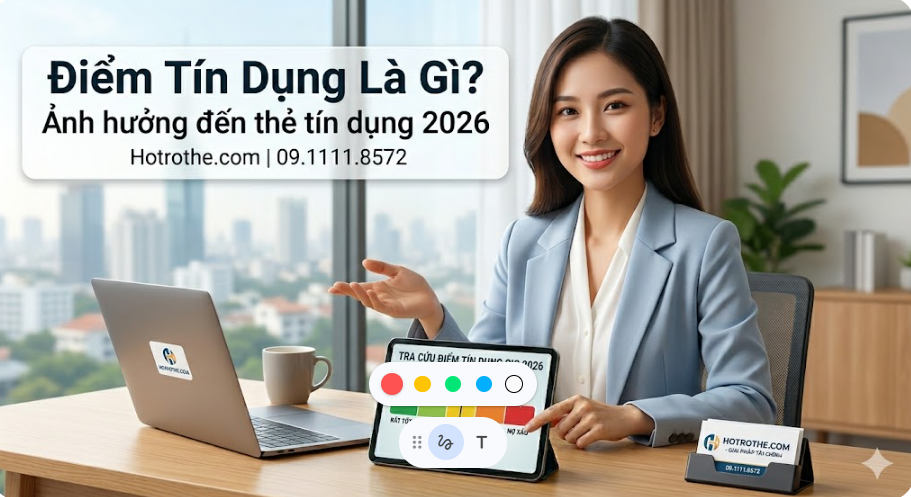 Nữ nhân viên đang giải thích : Điểm tín dụng là gì? Ảnh hưởng như nào đến thẻ tín dụng